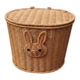 thumbnail image 4 of S SERENABLE Rear Bike Basket Carrier Bicycle Rear Basket for Biking Hiking Most Bicycles Brown, 4 of 9