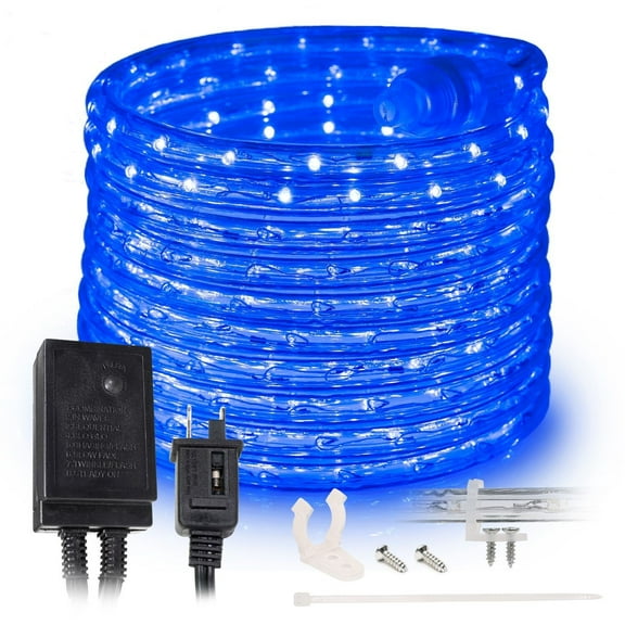 1/2" Blue LED Rope 150ft Thick Flexible Christmas Outdoor Lighting Regular/Mode