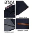 thumbnail image 6 of COOFANDY Short Sleeve Button Up Shirts for Men Slim Fit Denim Shirt Wrinkle Free Lightweight Casual Shirt, 6 of 6