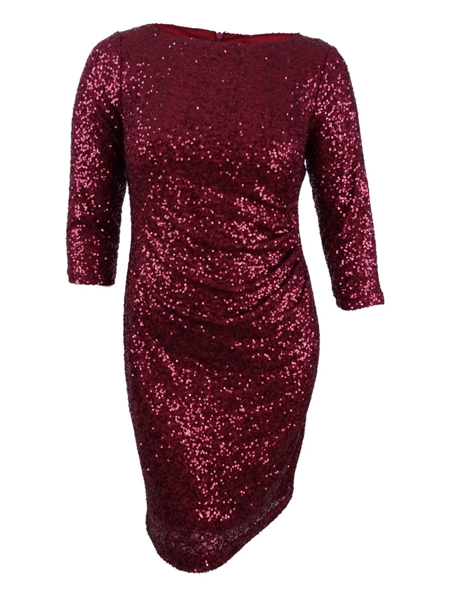 jessica howard sequined ruched sheath dress