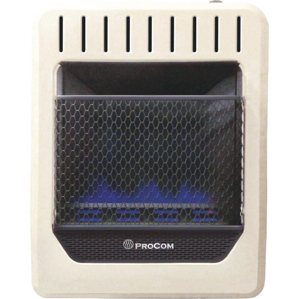 Ventless Dual Fuel Blue Flame Thermostat Control Wall Heater