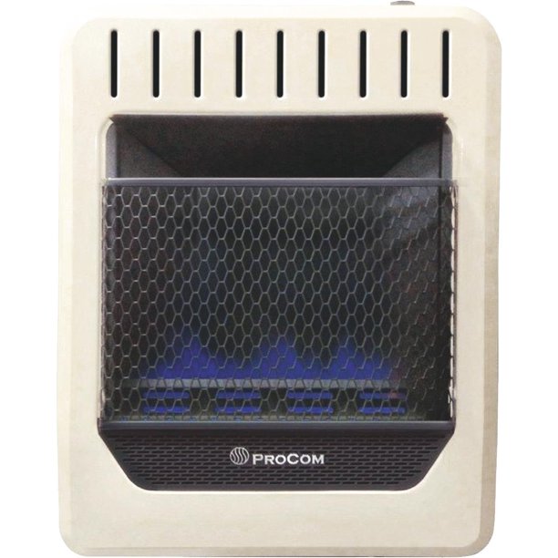 Ventless Dual Fuel Blue Flame Thermostat Control Wall Heater 10,000 BTU, Model MG10TBF