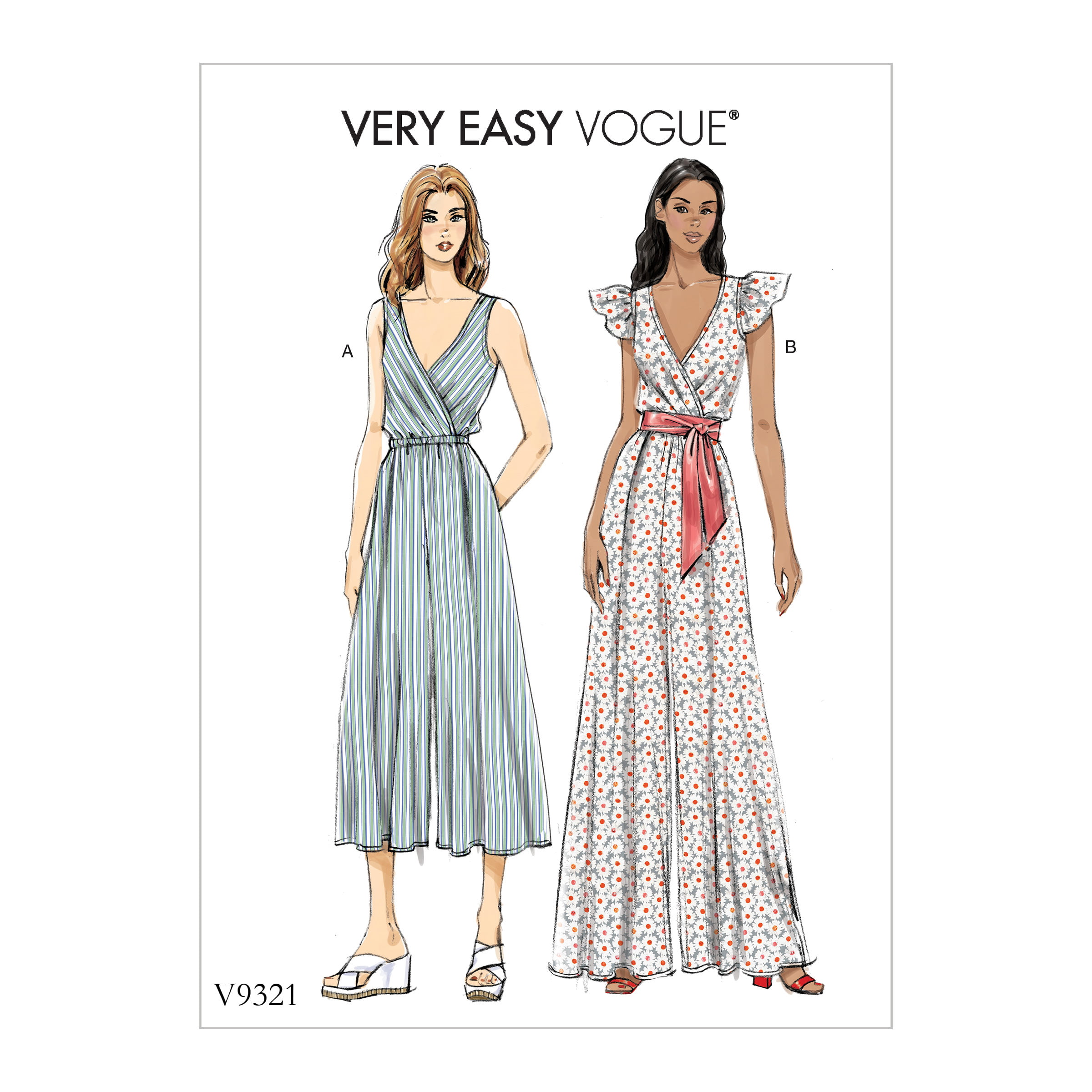 Vogue Patterns Sewing Pattern Misses' Jumpsuit-14-16-18-20-22 - Walmart.com