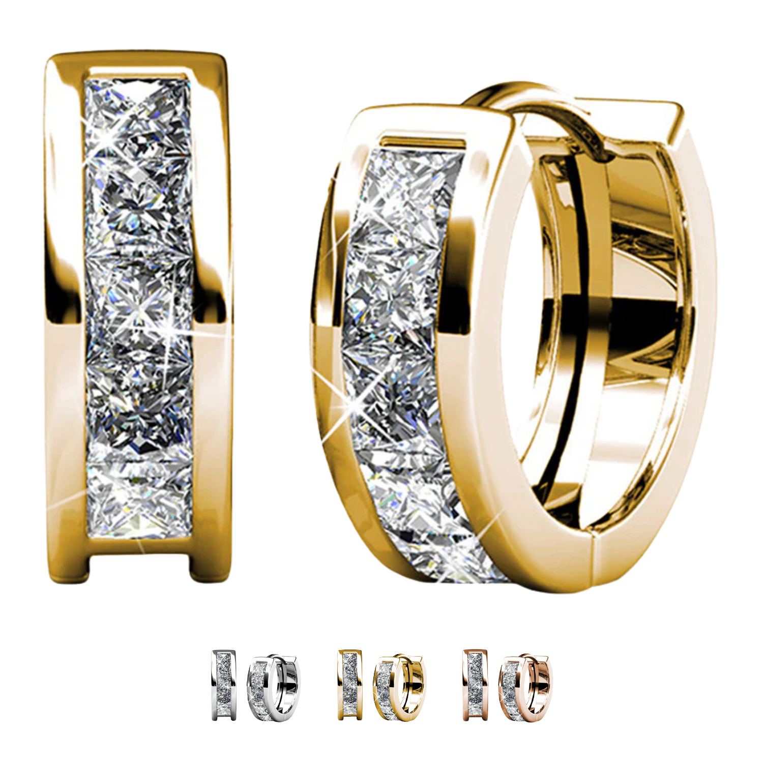 Cate & Chloe Giselle 18k Gold Plated Hoop Earrings