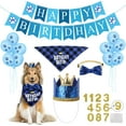 thumbnail image 1 of Suministros para fiestas de cumpleaños de perros, gorro de cumpleaños para perros, pañuelo, bufanda con lazo para perro, bandera, globos para perros pequeños y medianos, suministros para fiestas de cumpleaños para perros, decoraciones Aleko Kuyhfg Bienvenido a Kuyhfg, 1 of 5