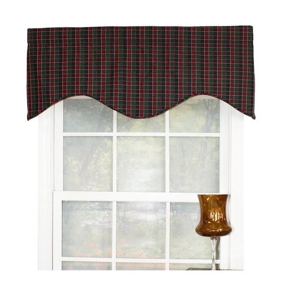 RLF Home Tammy Corded Cornice 100% Cotton with Fully Lined 3" Rod Pocket Valnance for Windows 50" x 17" Grape