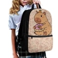 thumbnail image 3 of Bulopur Orange Capybara Kids Backpack Set 5 Pcs Kawaii Cute Book Bag with Lunch Bag, Pencil Case, Water Bottle Cover and Wrist Strap for Capybara Lover Girls Ages 6-12, 3 of 8