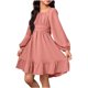thumbnail image 1 of Vestido Largo de Manga Larga de Color Sólido de Moda Y Cómodo para las Niñas con Falda Plisada de Cinturón para Diario, Viajes, Vacaciones, Fiestas de Cumpleaños, 1 of 9