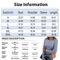 thumbnail image 2 of FrzhBrz Women's Plus Size Long Sleeve Shirts Scoop Neck Fitted Tops Ruched Going Out Crop Tops, 2 of 4