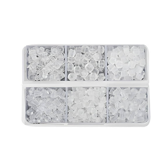 DESIGNICE Earring Hooks,Silicone Ear Stoppers for Earrings Earring Backs,Transparent, Odorless Ear Plugs Set Earring Backs Replacements