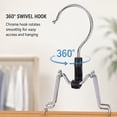 thumbnail image 5 of Clearance White Solid Wood Pants Hanger with Clips - Non-Slip Trouser Clamp Hanger for Skirts and Pants, 5 of 9
