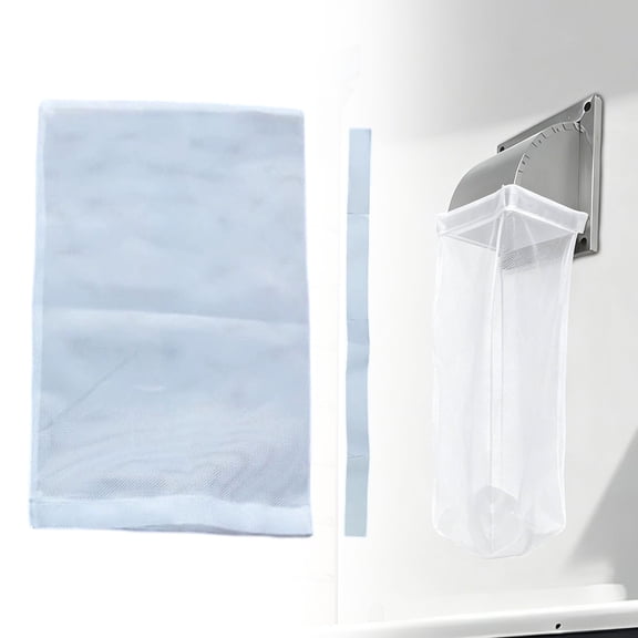 Cozival Dryer Vent Lint Catcher Bag, 4 Inch Outdoor Lint Trap with Hook & Loop Fastener, Heavy Duty Polyester Mesh Dust Filter for Exterior Dryer Vents