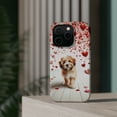 thumbnail image 4 of DistinctInk Tough Case for Apple iPhone 14 PRO (6.1" Screen), Compatible with MagSafe Charging - Valentine's Day Tibetan Terrier Puppy, 4 of 6