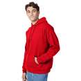thumbnail image 3 of Hanes Men's Pullover EcoSmart Hooded Sweatshirt -WD17 Fleece Hoodie With Pocket (Athletic Red, S), 3 of 5