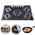 thumbnail image 4 of ANQIDI 30.3" Gas Cooktop 5 Burners Gas Hobs Built-in Automatic Pulse Ignition Gas Stove LPG/NG Gas Tempered Glass Kitchen Cooker, 4 of 12