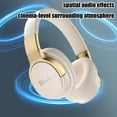 thumbnail image 3 of Nkmbld Cordless Earphones Head Mounted Foldable Soft Headband Low Latency High Battery 5.3 Sports Gaming Bluetooth Headphones Earphones,for Talk/Music/Work/Workout/Sports, White, 3 of 6