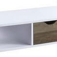 thumbnail image 3 of Benjara Coffee Table with Melamine Paper Veneer Top and 1 Drawer, White, 3 of 5