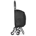 thumbnail image 3 of Stair Climber Trolley Dolly, 36L Folding Shopping Cart, Grocery Cart Trolley Laundry Stair Climbing Handcart with 6 Wheels & Oxford Cloth Bag, Foldable Cart for Shopping Grocery Laundry, Black, 3 of 10