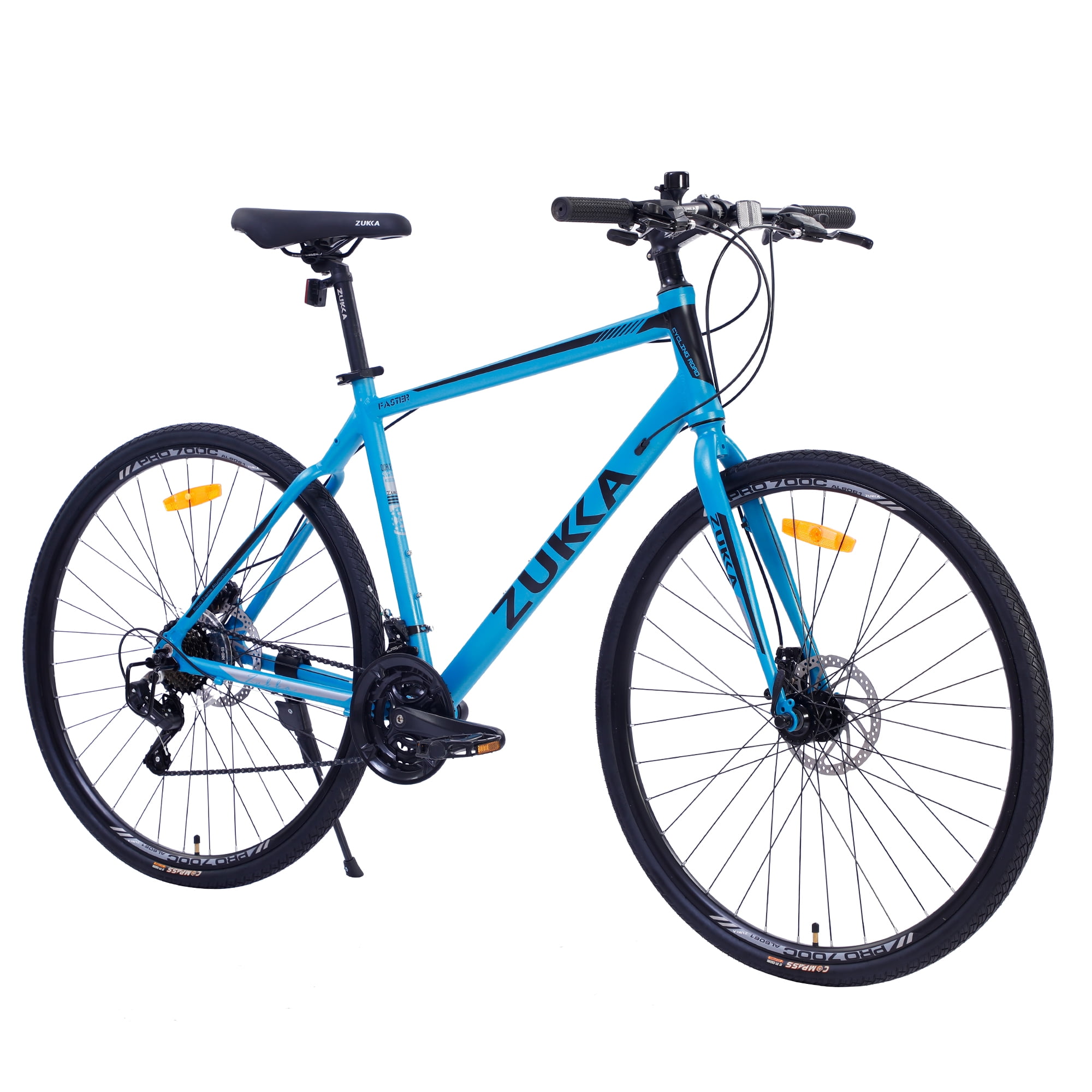 Hybrid Road Bike 21 Speed 700C Hybrid Bikes for Women Men Lightweight City Commuter Bike with Double Disc Brake and 3 7 Speed Shimano Shifter Black Walmart