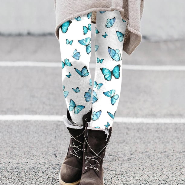 MKLEKYY Leggings deportivos de cintura alta con estampado informal para mujer, pantalones de yoga para fitness 4480