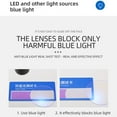 thumbnail image 3 of 4 Pairs of Brown Ultra-light Anti-blue Light Reading Glasses 1.50 for Women Oval Fashion Rimless Readers +1.50 TR90, 3 of 6