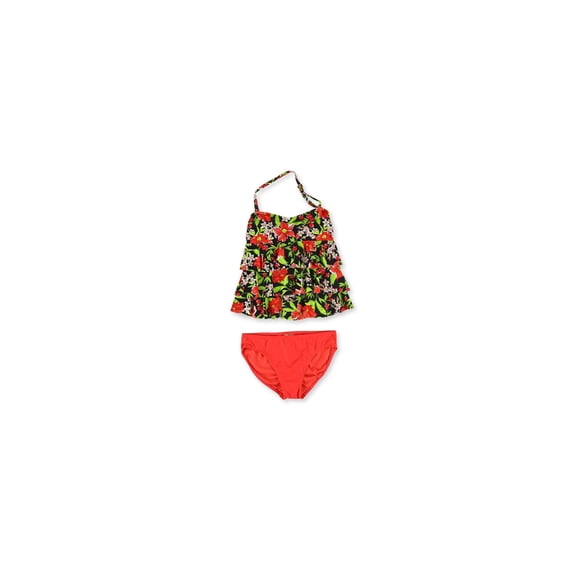 Bandeau de dos piezas para mujer Island Escape, rojo, 6