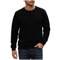 thumbnail image 4 of VBTAPA Lightweight Sweatshirts for Men Long Sleeve Crew Neck Pullover Tops Solid Casual Workout Sweat Shirts with Pockets Black XL, 4 of 8