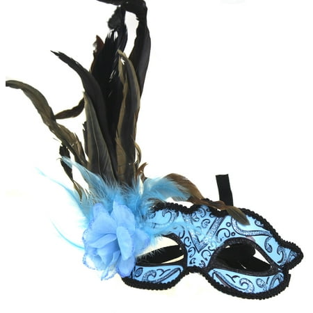 Purple Costume Feather Mask - ELEGANT MASQUERADE MASK - Feather Masks - FANCY COSTUME