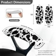 thumbnail image 6 of SCRAWLGOD 2 Pieces Set Breathable Office Chair Armrest Covers Easy to Install Anti-Dust Arm Rest Covering Crease Resistant Desk Chair Arm Cover, Cow Print Splash Black White, 6 of 6