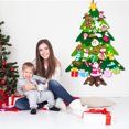 thumbnail image 3 of PayUSD DIY Lighted Felt Christmas Tree Set for Toddlers, Kids Door Wall Hanging Xmas Gifts Christmas Decorations, 3.2FT Family 3D Fake Xmas Tree with 30 pcs Detachable Ornaments, A Style, 3 of 7