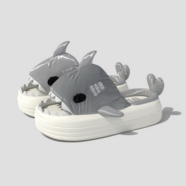 2022 verano hombre mujer tiburón zapatillas pareja de fondo grueso casa baño casa zapatilla interior hogar niños toboganes chanclas Tan Jianjun unisex