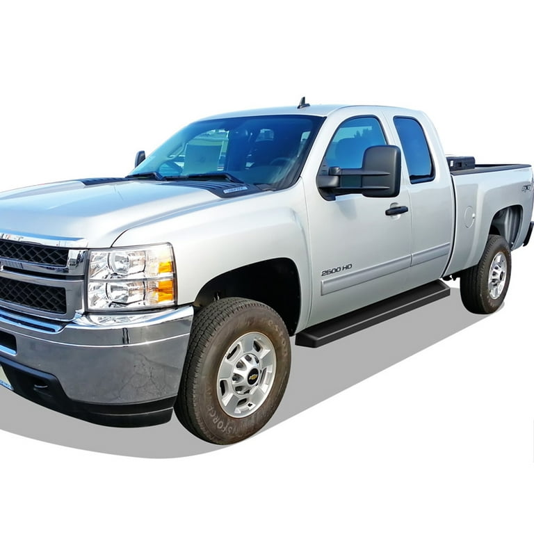 APS Black Running Boards For Chevy Silverado/GMC Sierra 1999-2006 Regular Cab
