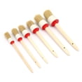thumbnail image 4 of Tebru 6pcs Wooden Handle Car Detailing Brush Set Round Oil Painting Wax Brushes , Wax Brushes, Round Oil Painting Brush, 4 of 8