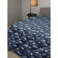 thumbnail image 2 of Whales Down Alternative Comforter, Underwater Abstract Flock of Fish Constellation on Plain Background, Microfiber Quilt for All Season, 5 Sizes, Pale Slate Blue White, by Ambesonne, 2 of 3