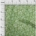 thumbnail image 2 of oneOone Rayon Green Fabric Jacobean Silhouette Flower Craft Projects Decor Fabric Printed By The Yard 56 Inch Wide, 2 of 4