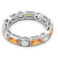 thumbnail image 3 of 5.00 Ct New Natural Diamond Citrine Gemstone Anniversary Eternity Band for her Solid 18K White Gold Size 6.5 by Diamond-Capitals, 3 of 8