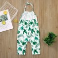 thumbnail image 5 of Otqutp Outdoor Overalls for Toddler Kids Baby Girls Sleeveless Summer Strap Print Romper Jumpsuit Playsuit Spring Fall Clothes(Green-B,2-3 Years, 5 of 8