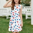 thumbnail image 2 of 4th Of July Sleeveless Dresses for Girl Flowy Summer Spring Break Sundresses T-shirt Dress, 2 of 6