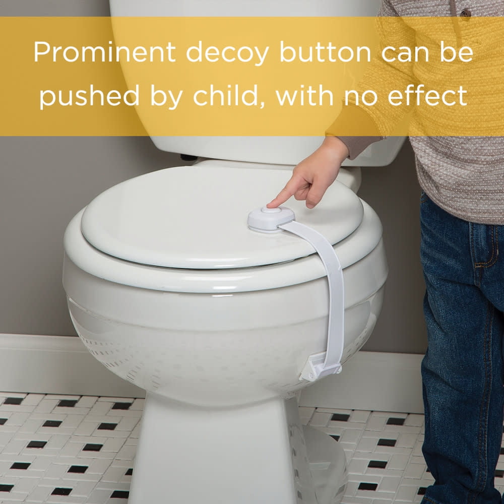 Safety 1st OutSmart Toilet Lock 2pk, White, Toddler
