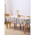 thumbnail image 3 of Pink Spring Floral Rectangle Tablecloth, Elegant Flowers Farmhouse Botanical Wooden Waterproof & StainResistant Tablecloth, Washable Oil-proof Table Cover for Dining/Party/Wedding/Buffet 60x120 In, 3 of 9