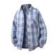 thumbnail image 3 of Mens Casual de Manga Corta Botón Abajo Camisas de Manga Larga a Damas Bolsillo Tee Cuello Turndown, 3 of 8
