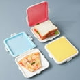 thumbnail image 2 of PENGXIANG Pizza Sandwich Storage Box Reusable Lunch Boxes Leak-Proof Food Storage Containers  for Kids or Adults，6.3inch, 2 of 8