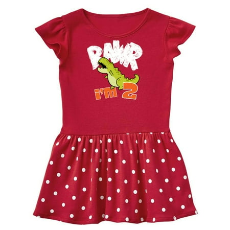 

Inktastic RAWR I m 2! Baby Tyranosaurus Rex Gift Baby Girl Dress