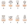 thumbnail image 3 of pdqouc Wooden Card Holders Wire Shape Table Photo Holder for Wedding Party Gatherings office Desk Versatile Desk Accessory for a touch of Class and Organization, 3 of 5