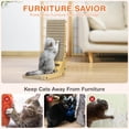 thumbnail image 6 of 24.5 inch Cat Scratch Pad, L Shape Wall Mounted Cardboard Cat Scratching Pads, Vertical Wave Cat Scratcher, Protecting Furniture Scratching Pads with Bell Balls,Scratching Pads for Cats, 6 of 7