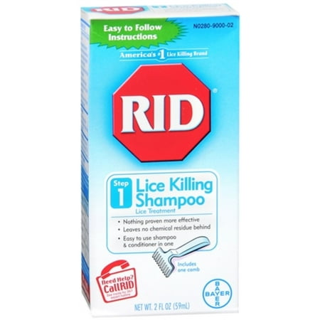 RID Lice Killing Shampoo 2 oz (Pack of 2) (Best Way To Get Rid Of Hair)
