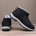 thumbnail image 7 of Rotm Womens Snow Boots Mens Winter Trekking Snow Boots Water Resistant Shoes Anti-Slip Fully Fur Lined Casual Lightweight Hiking Boot Black,7.5, 7 of 7