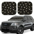 thumbnail image 2 of Picia Cow Skulls 2 Piece Car Windshield Sun Shade Foldable | Foldable Sun Shield for Front Window Blocks UV Rays and Keeps Your Vehicle Cool-Large, 2 of 7