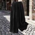 thumbnail image 4 of SBYOJLPB Women's Full Length Pants Spring Summer Casual Trousers Fashion Solid Color Loose Wide Leg Pants, 4 of 8