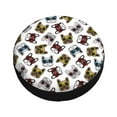 thumbnail image 3 of Bingfone Bulldog Sunglasses Face Spare Tire Cover Weatherproof Universal Wheel Protectors For Rv Camper Travel Trailer Suv Truck-17 Inch, 3 of 9